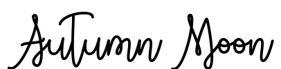 Autumn Moon Font Image