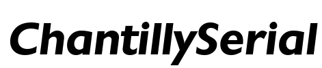 ChantillySerial Font Image