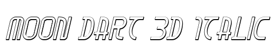 Moon Dart 3D Italic Font Image