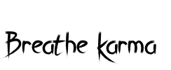 Breathe Karma Font Image
