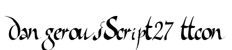 DangerousScript27 ttcon Font Image