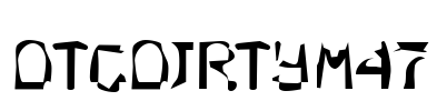 DTCDirtyM47 Font Image
