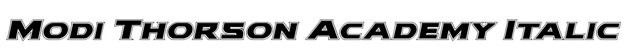 Modi Thorson Academy Italic Font Image