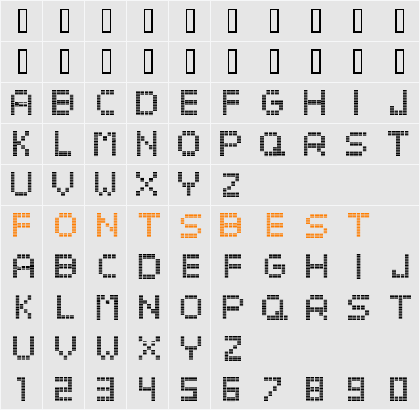 Beato ExtBd Head Character Map