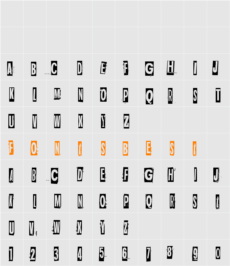 Dark monday black Character Map