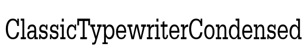 ClassicTypewriterCondensed Font Image
