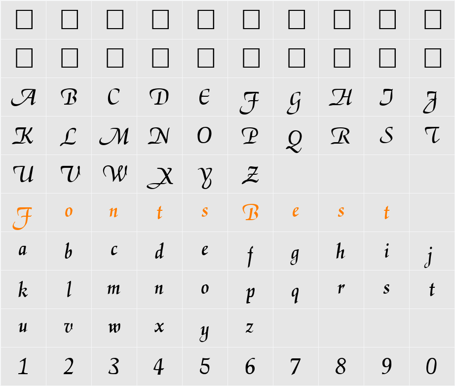 Daniela Character Map