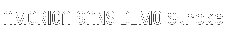 AMORICA SANS DEMO Stroke Font Image