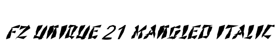 FZ UNIQUE 21 MANGLED ITALIC
