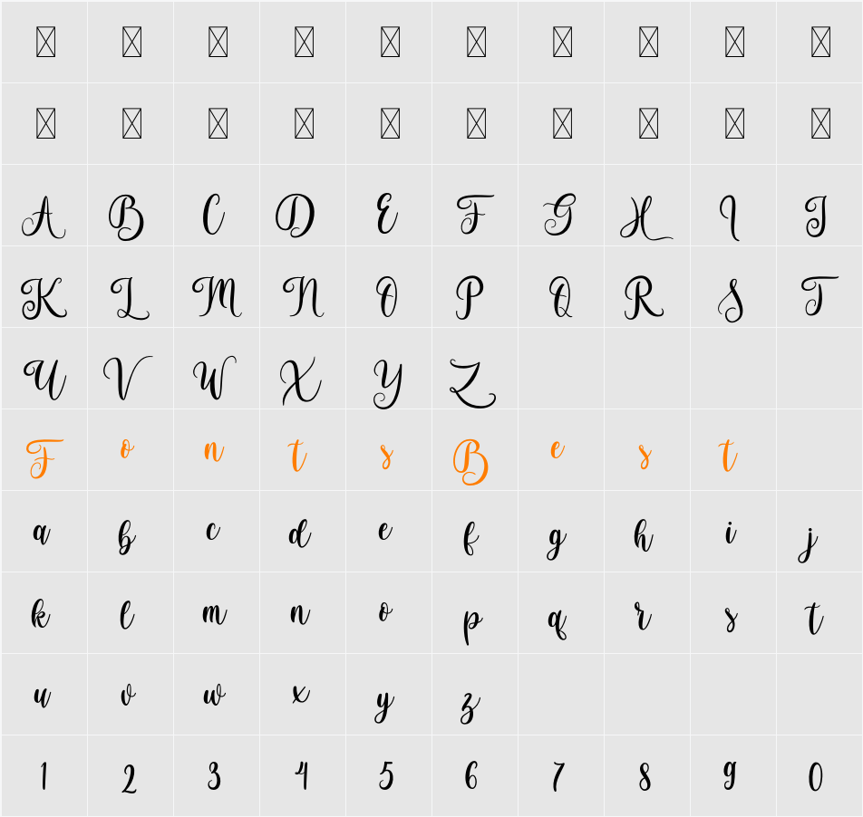 Brightside Character Map
