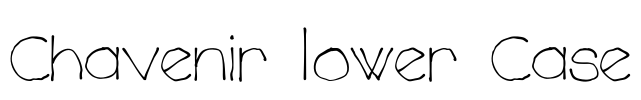 Chavenir Lower Case Font Image