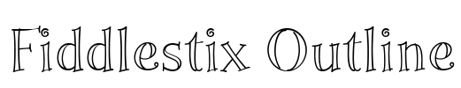 Fiddlestix Outline Font Image