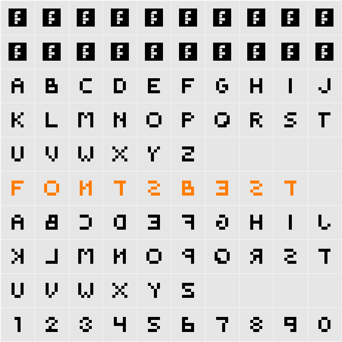 BackwardsPixelized Character Map