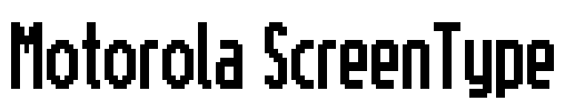 Motorola ScreenType Font Image