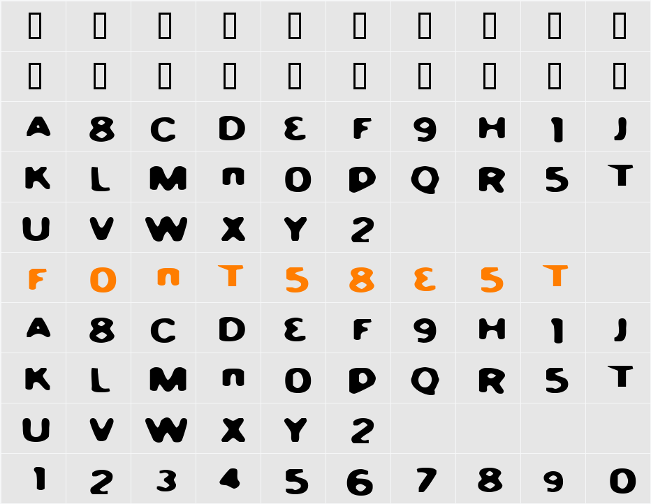 BurnYourPhone Character Map
