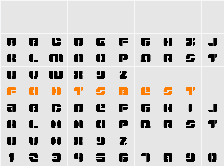 Dan Stargate Condensed Character Map