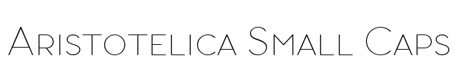 Aristotelica Small Caps Font Image