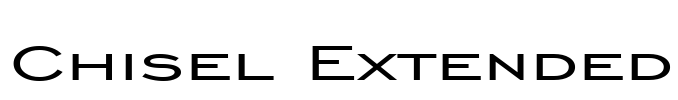 Chisel Extended Font Image