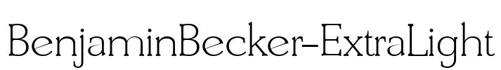 BenjaminBecker-ExtraLight Font Image