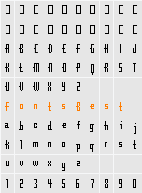Cubebitmap Character Map