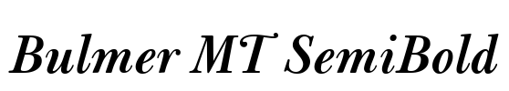 Bulmer MT SemiBold