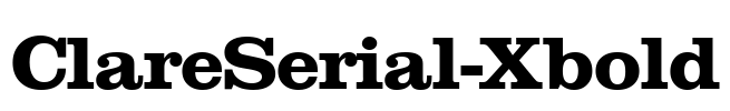 ClareSerial-Xbold Font Image