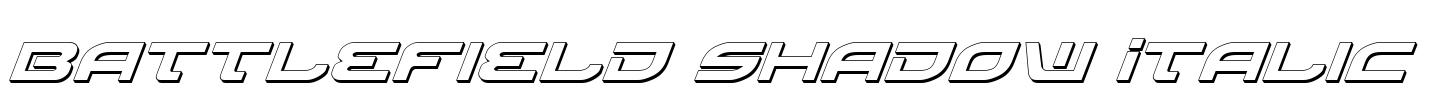 Battlefield Shadow Italic Font Image