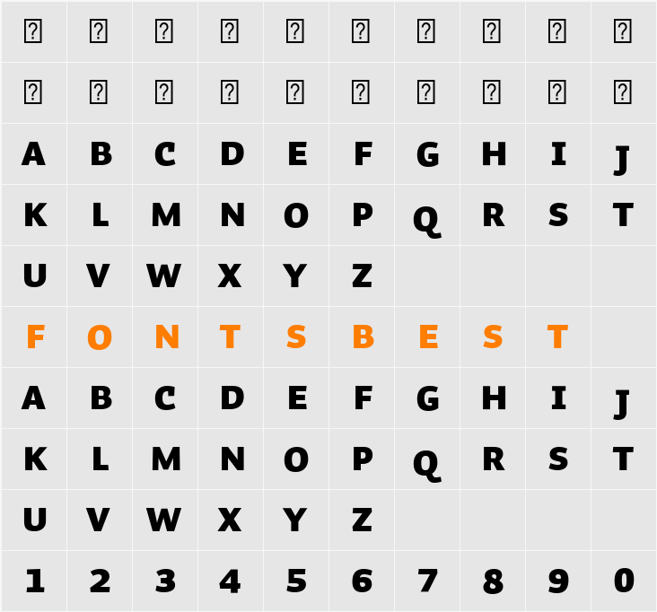 Auto 3 SmCp Character Map