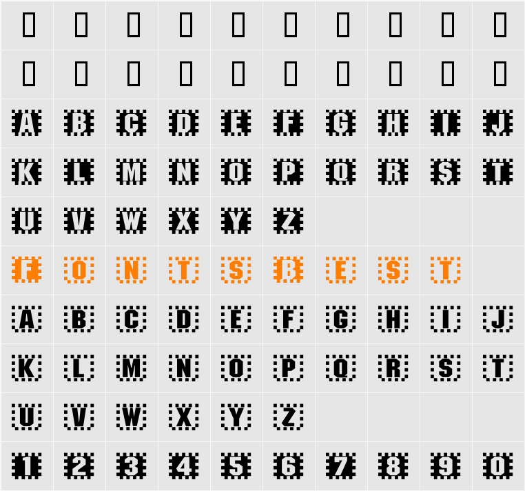 Checkers Character Map