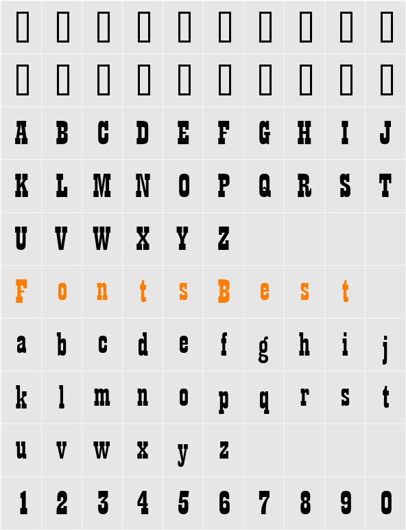 Billboard 11 Wide Character Map