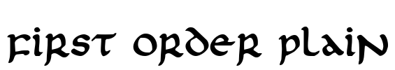 First Order Plain