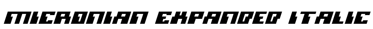 Micronian Expanded Italic Font Image