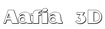 Aafia 3D Font Image