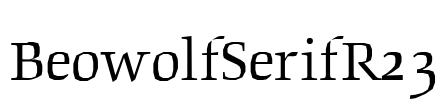 BeowolfSerifR23 Font Image