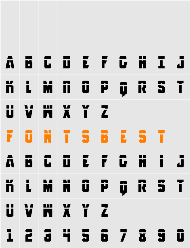 Anitlles Laser Character Map