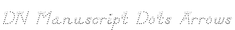 DN Manuscript Dots Arrows Font Image