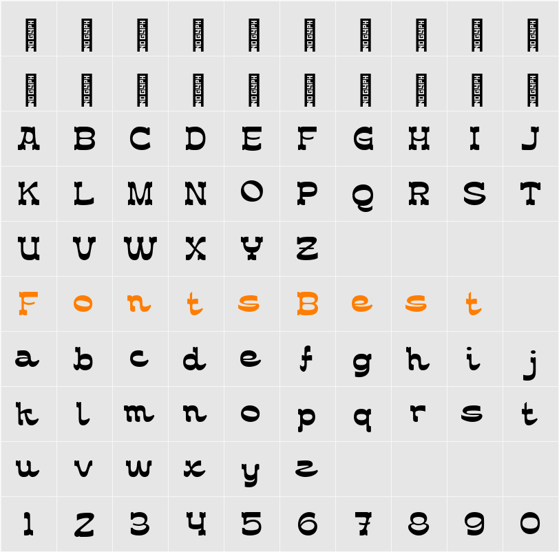 assox Character Map