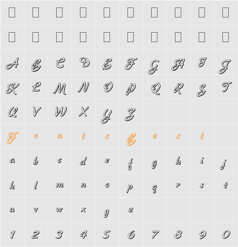 Banner LET Character Map