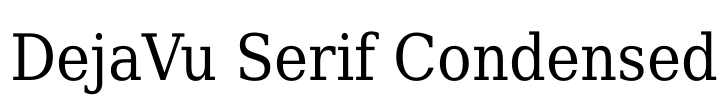 DejaVu Serif Condensed Font Image