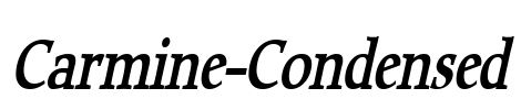 Carmine-Condensed Font Image