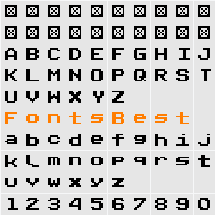 Public Pixel Character Map