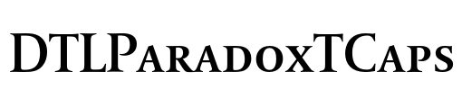 DTLParadoxTCaps Font Image