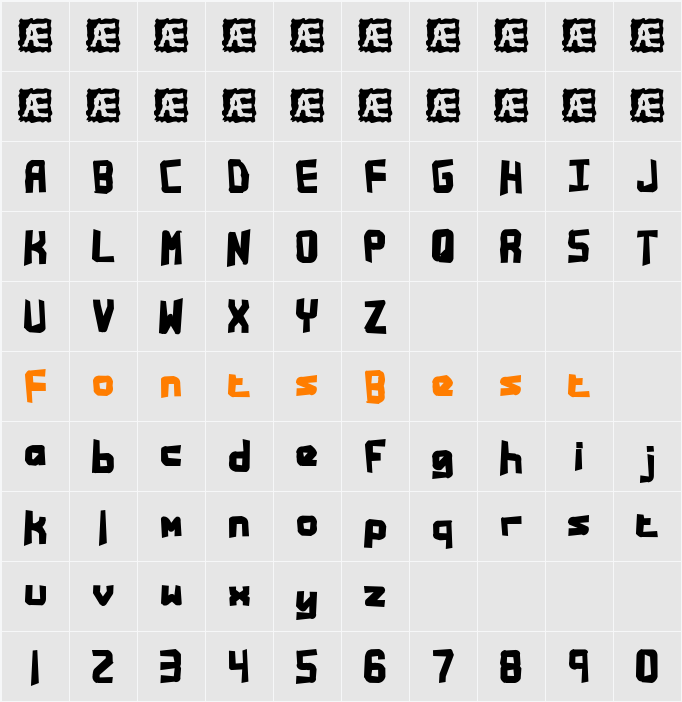 Bandwidth Bandmess BRK Character Map