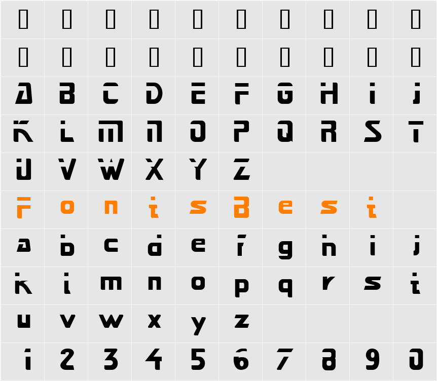 JI-Nabber Character Map