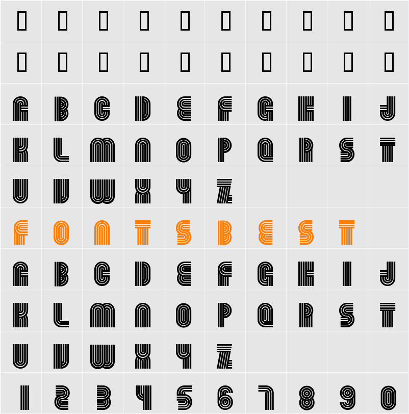 Beamie Character Map