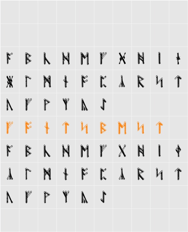 Beowulf Runic Character Map