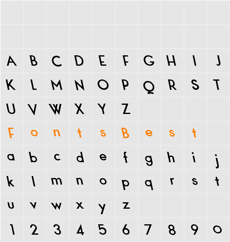 Back to Futura Character Map