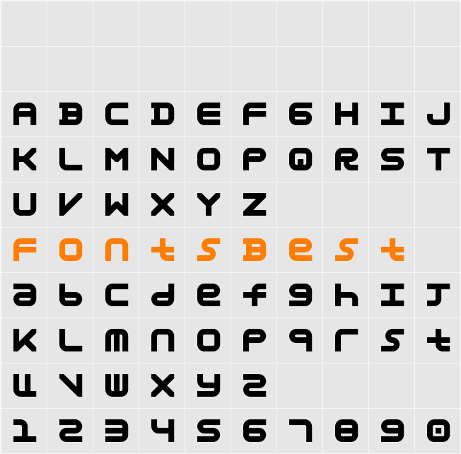 Astronomic Mono Character Map