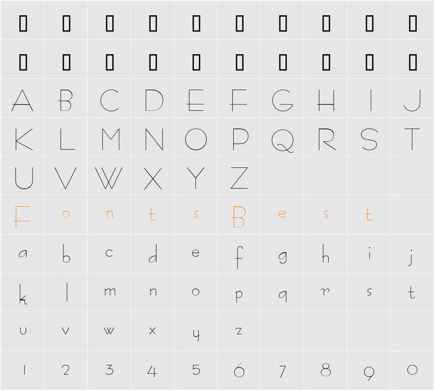 Bernardo Moda Character Map