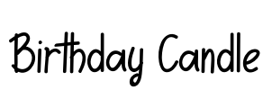 Birthday Candle